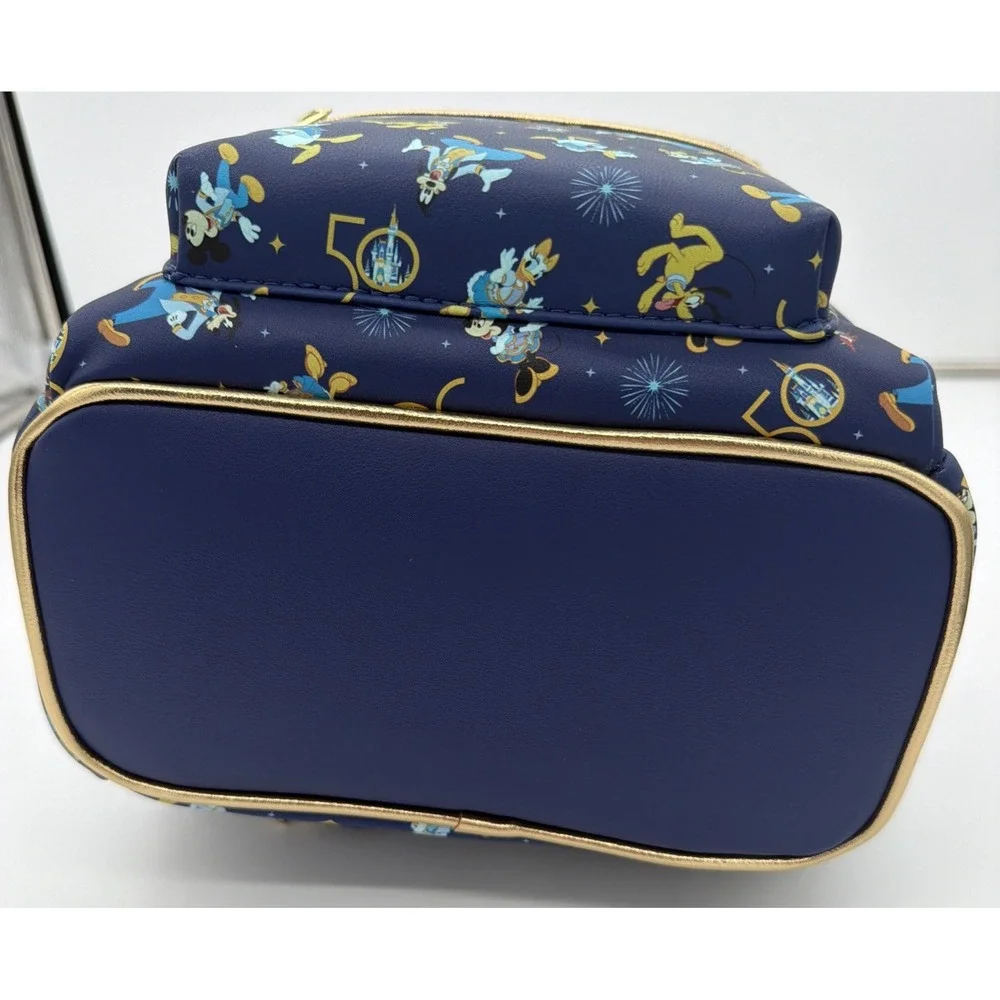 Disney Parks Walt Disney World 50th Anniversary Blue Loungefly Mini Backpack NWT - Picture 12 of 12